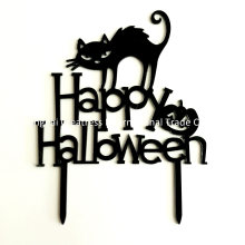 Wholesale Black Acrylic Halloween Cake Topper